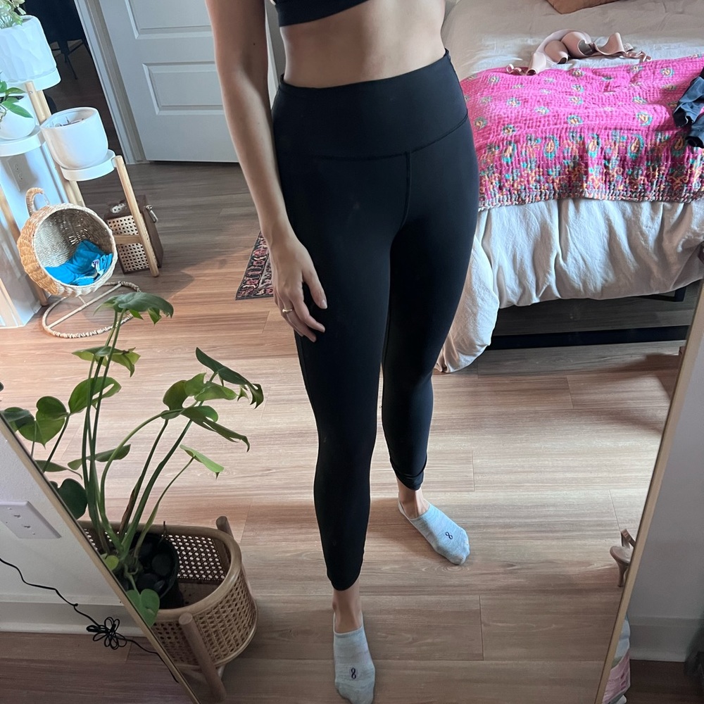 Lululemon sheer panel yoga pants